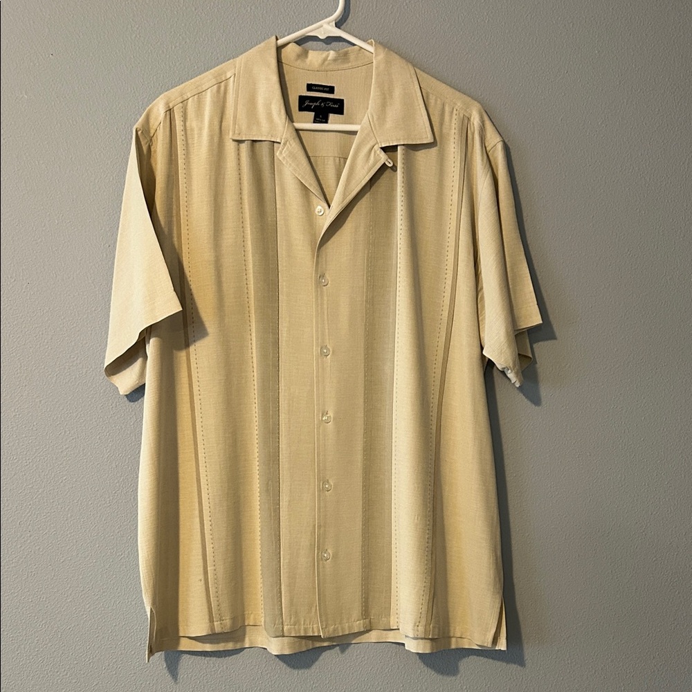 Joseph & Feiss Beige Casual Button Down Shirt